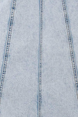 URBAN COWGIRL DENIM MIDI SKIRT - Flying Tomato - Flyclothing LLC