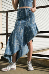 BREEZY ADORATION DENIM SKIRT - Flying Tomato - Flyclothing LLC