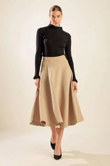 FALLING INTO BLISS WOVEN MIDI SKIRT - Flying Tomato - Flyclothing LLC