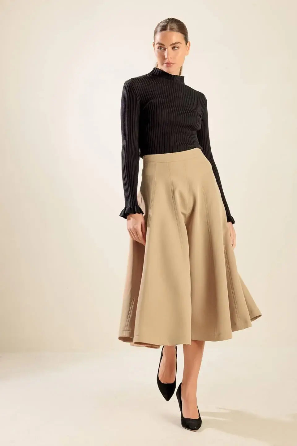 FALLING INTO BLISS WOVEN MIDI SKIRT - Flying Tomato - Flyclothing LLC