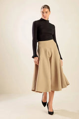FALLING INTO BLISS WOVEN MIDI SKIRT - Flying Tomato - Flyclothing LLC
