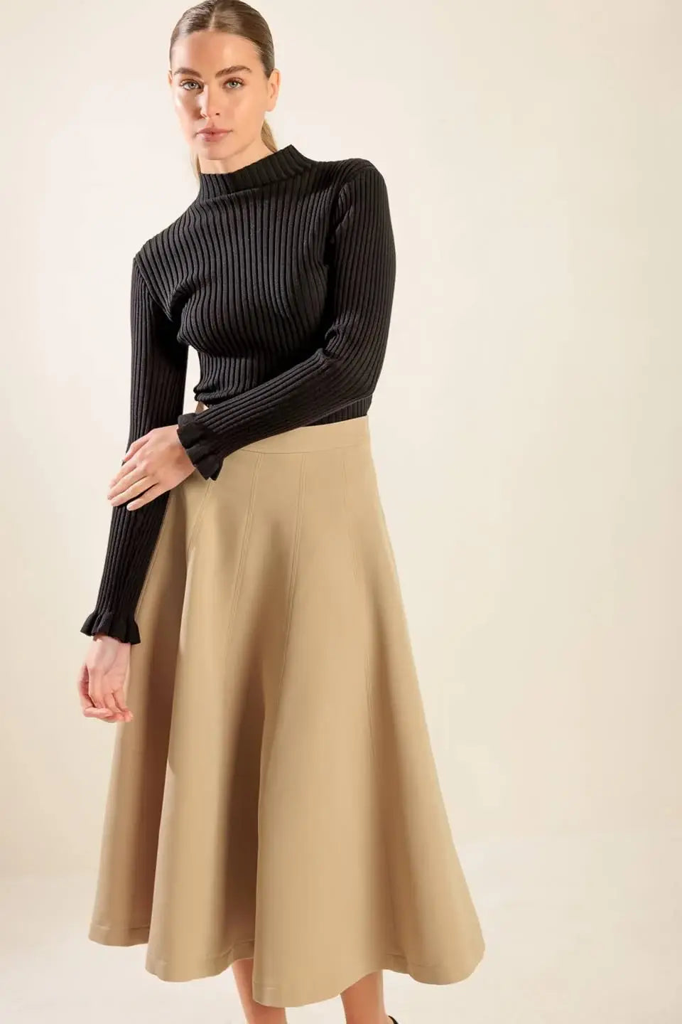 FALLING INTO BLISS WOVEN MIDI SKIRT - Flying Tomato - Flyclothing LLC