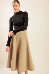 FALLING INTO BLISS WOVEN MIDI SKIRT - Flying Tomato - Flyclothing LLC