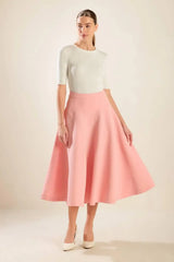 FALLING INTO BLISS WOVEN MIDI SKIRT - Flying Tomato - Flyclothing LLC