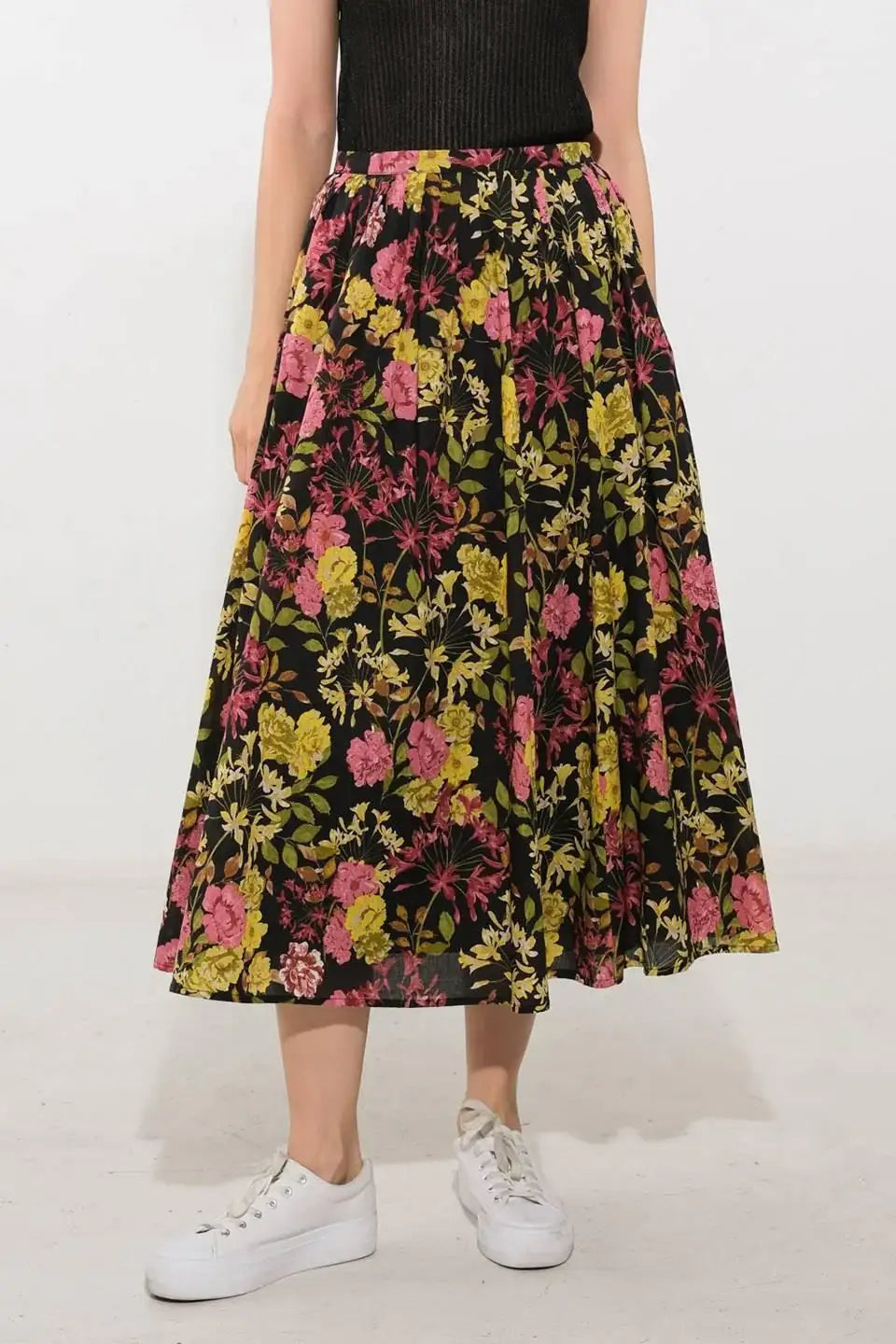 LOVE YOU MORE WOVEN MIDI SKIRT - Flying Tomato - Flyclothing LLC