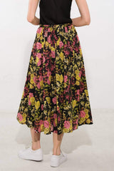 LOVE YOU MORE WOVEN MIDI SKIRT - Flying Tomato - Flyclothing LLC