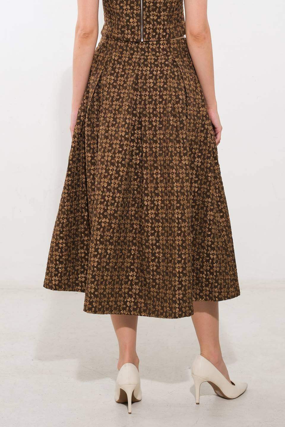 UPGRADED EVENT WOVEN MIDI SKIRT - Flying Tomato - Flyclothing LLC