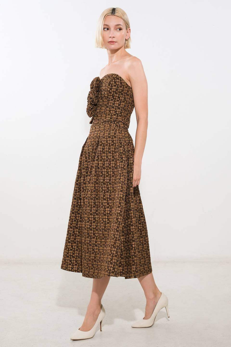 UPGRADED EVENT WOVEN MIDI SKIRT - Flying Tomato - Flyclothing LLC