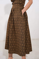 UPGRADED EVENT WOVEN MIDI SKIRT - Flying Tomato - Flyclothing LLC
