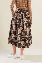 POSH PRESENCE WOVEN MIDI SKIRT - Flying Tomato - Flyclothing LLC