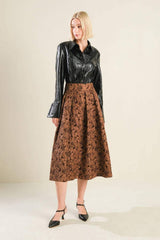 ETERNAL DEVOTION WOVEN FULL MIDI SKIRT - Flying Tomato - Flyclothing LLC