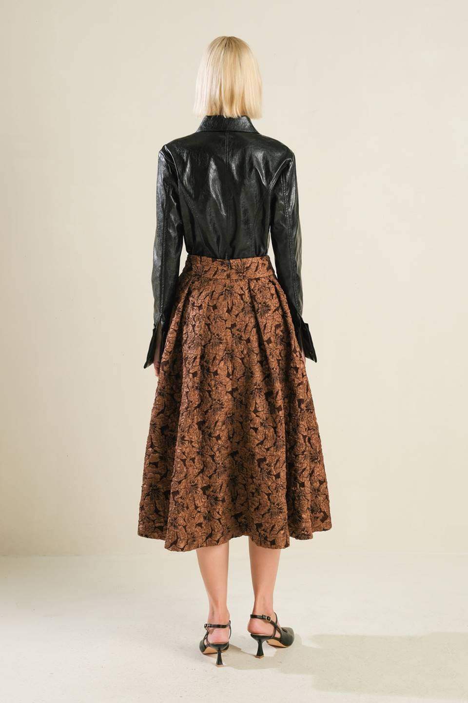 ETERNAL DEVOTION WOVEN FULL MIDI SKIRT - Flying Tomato - Flyclothing LLC