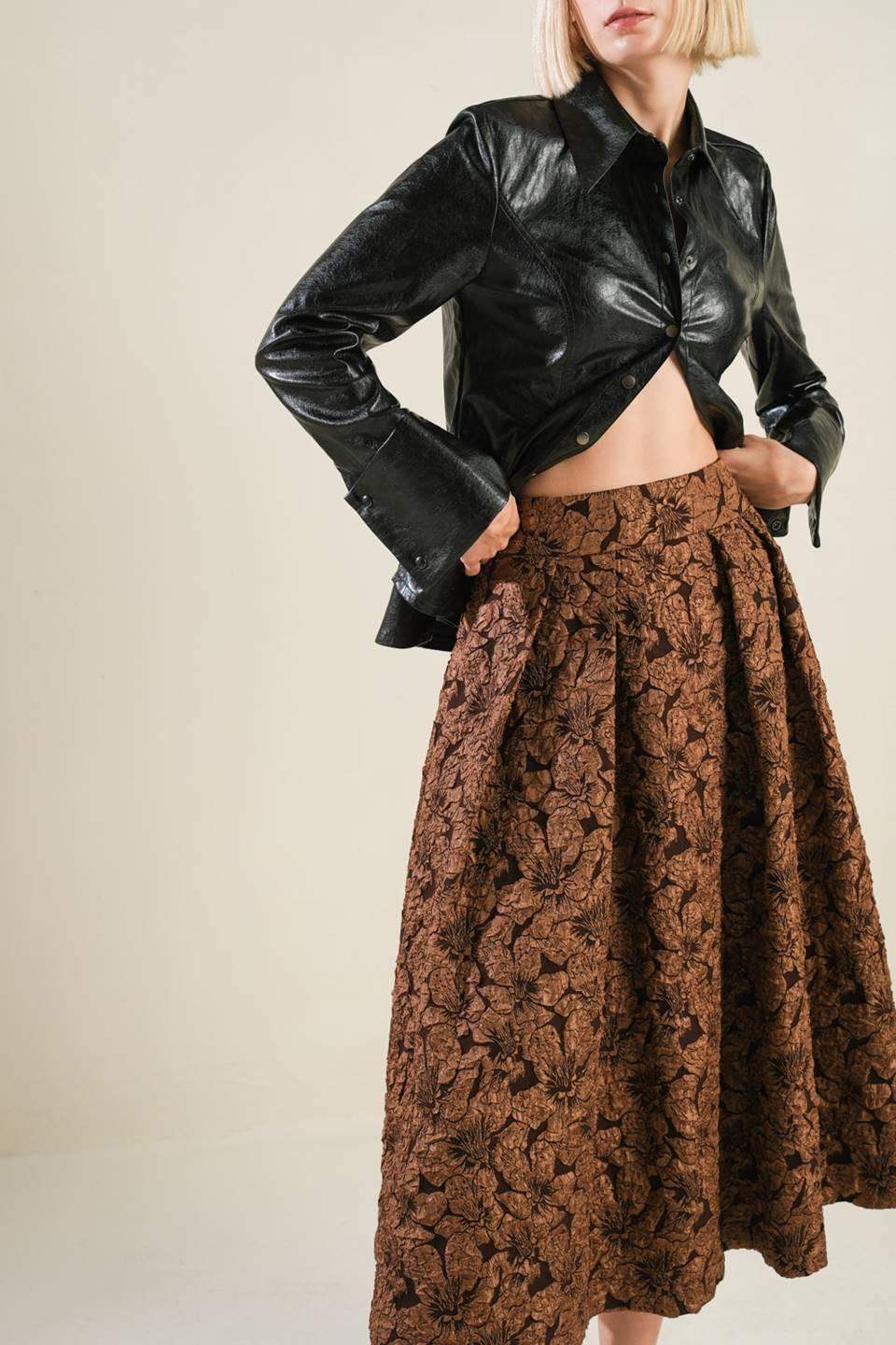 ETERNAL DEVOTION WOVEN FULL MIDI SKIRT - Flying Tomato - Flyclothing LLC