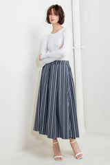 BEHIND THE GRIN WOVEN MIDI SKIRT - Flying Tomato - Flyclothing LLC