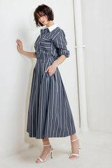 BEHIND THE GRIN WOVEN MIDI SKIRT - Flying Tomato - Flyclothing LLC