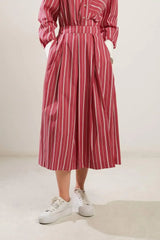 BEHIND THE GRIN WOVEN MIDI SKIRT - Flying Tomato - Flyclothing LLC