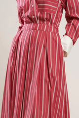BEHIND THE GRIN WOVEN MIDI SKIRT - Flying Tomato - Flyclothing LLC