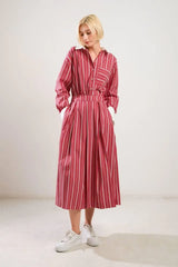 BEHIND THE GRIN WOVEN MIDI SKIRT - Flying Tomato - Flyclothing LLC