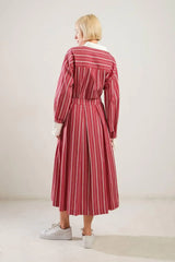 BEHIND THE GRIN WOVEN MIDI SKIRT - Flying Tomato - Flyclothing LLC
