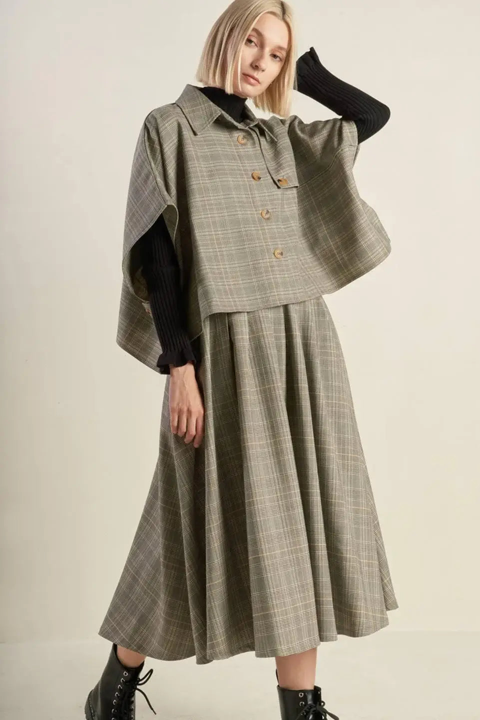 MOODY ALLURE WOVEN MIDI SKIRT - Flying Tomato - Flyclothing LLC