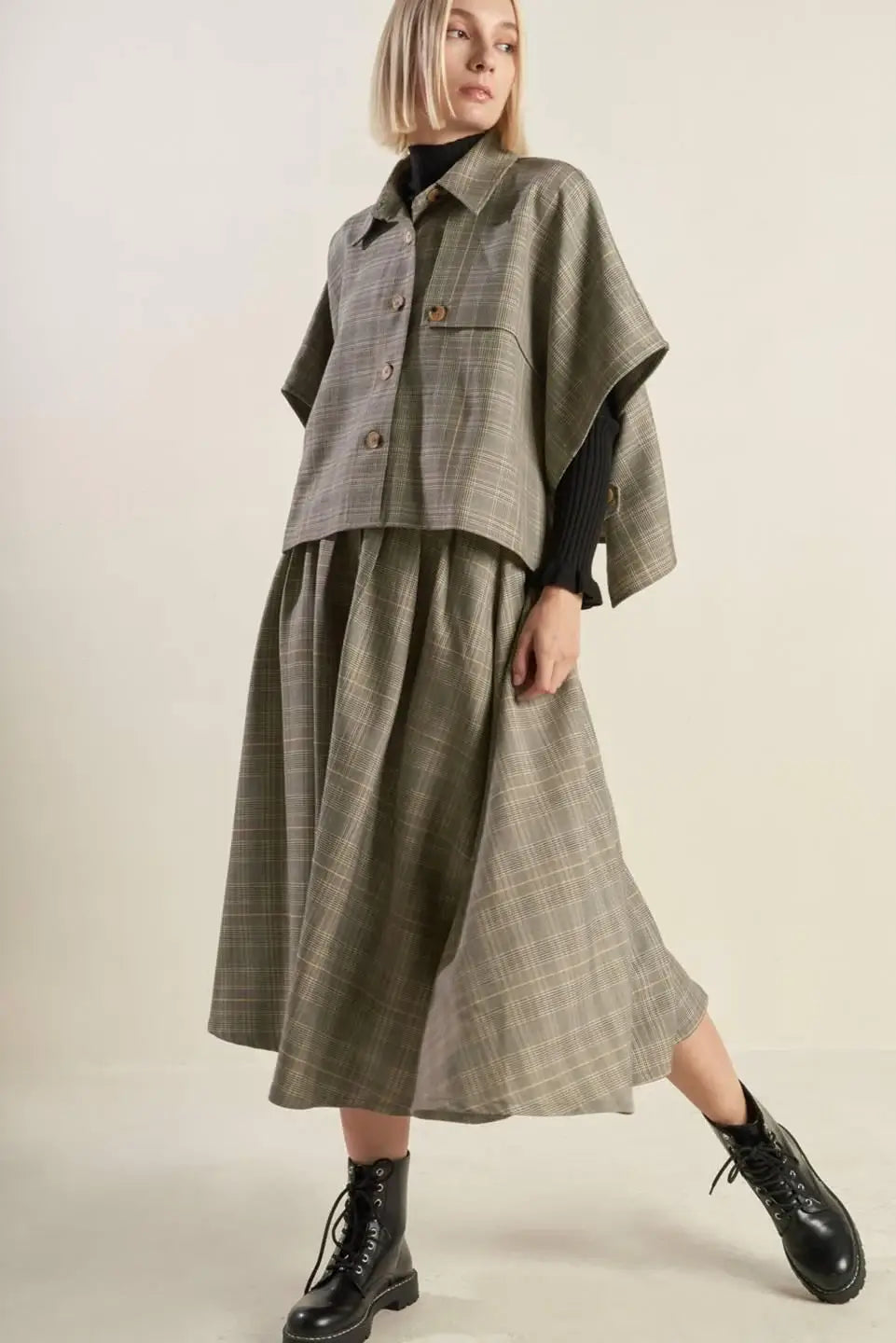 MOODY ALLURE WOVEN MIDI SKIRT - Flying Tomato - Flyclothing LLC