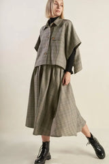 MOODY ALLURE WOVEN MIDI SKIRT - Flying Tomato - Flyclothing LLC