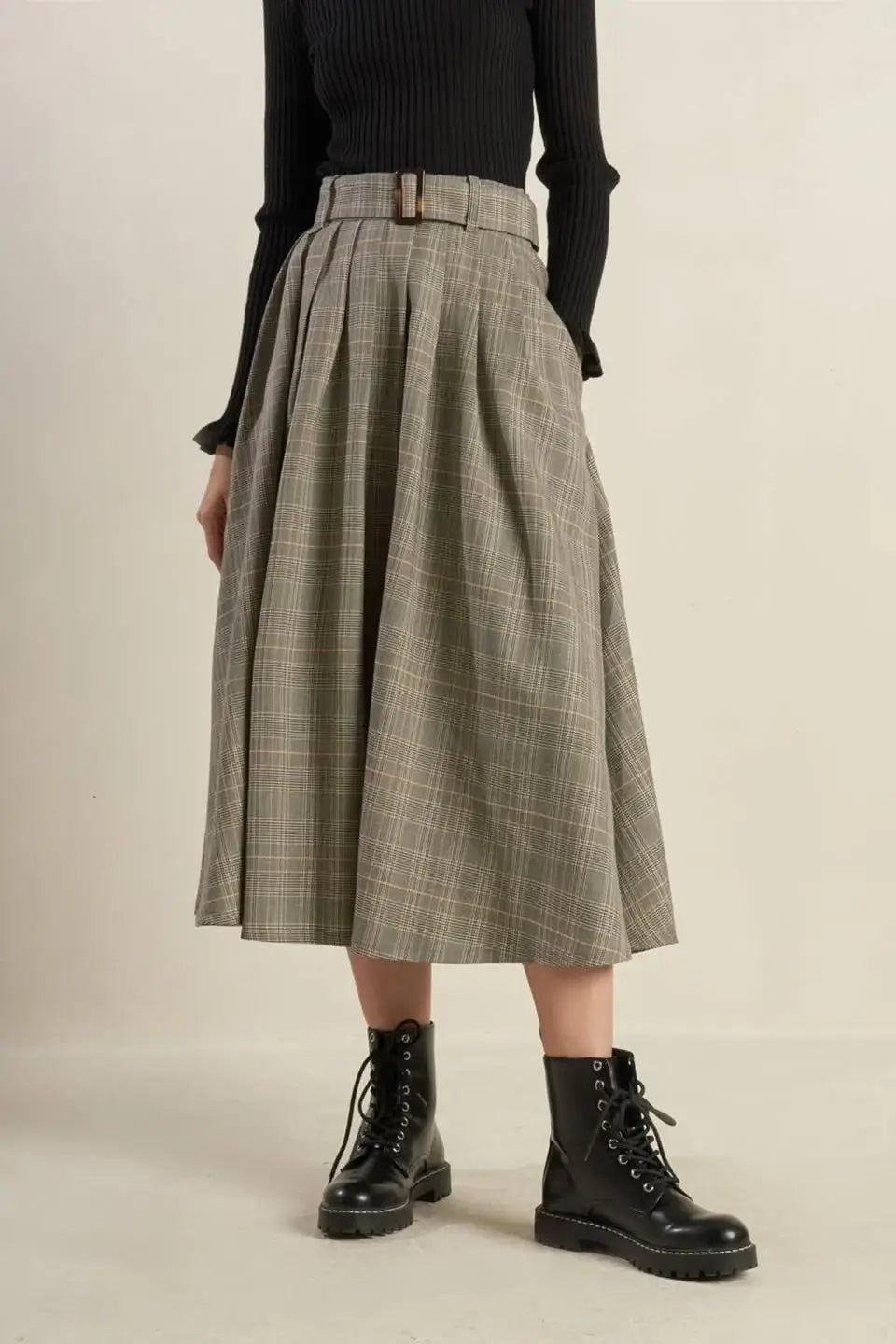 MOODY ALLURE WOVEN MIDI SKIRT - Flying Tomato - Flyclothing LLC