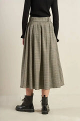 MOODY ALLURE WOVEN MIDI SKIRT - Flying Tomato - Flyclothing LLC