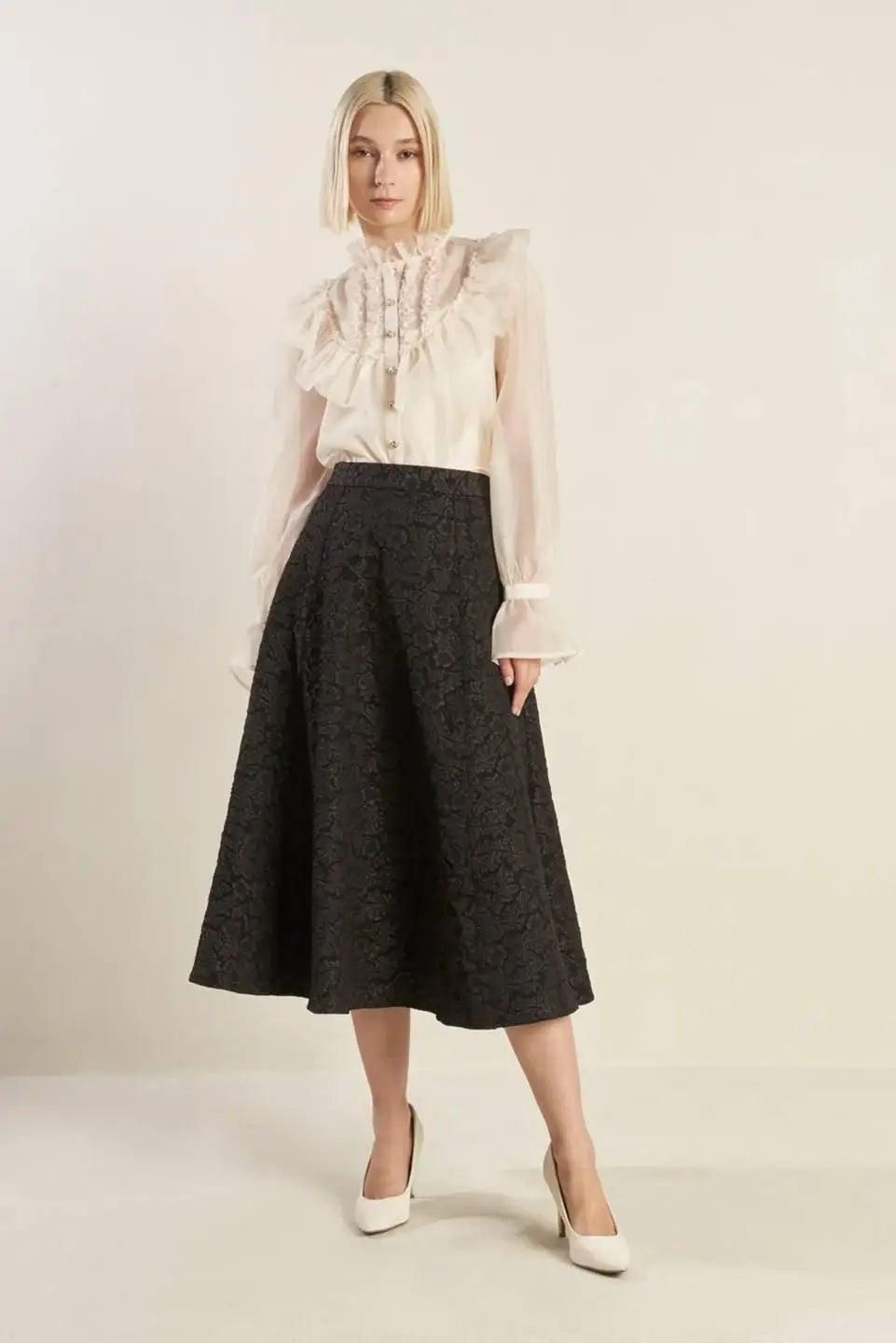 FOREVER DAYDREAMING WOVEN MIDI SKIRT - Flying Tomato - Flyclothing LLC