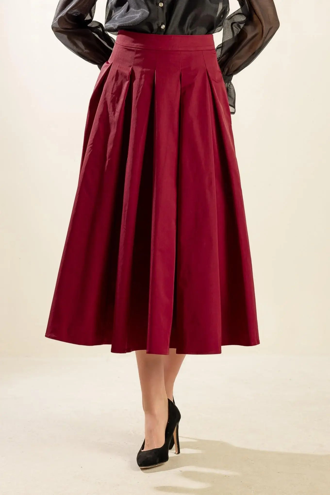 DANCE WITH DESTINY WOVEN MIDI SKIRT - Flying Tomato - Flyclothing LLC
