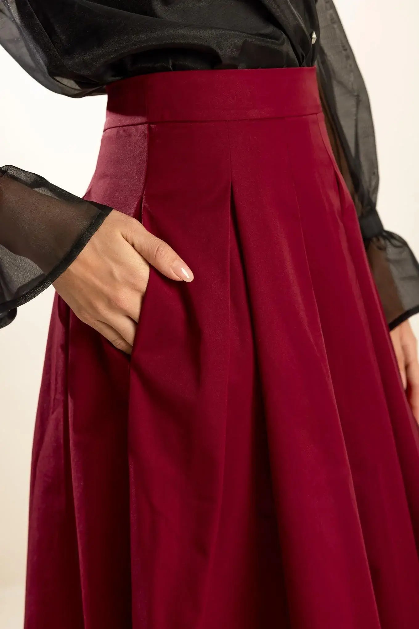 DANCE WITH DESTINY WOVEN MIDI SKIRT - Flying Tomato - Flyclothing LLC