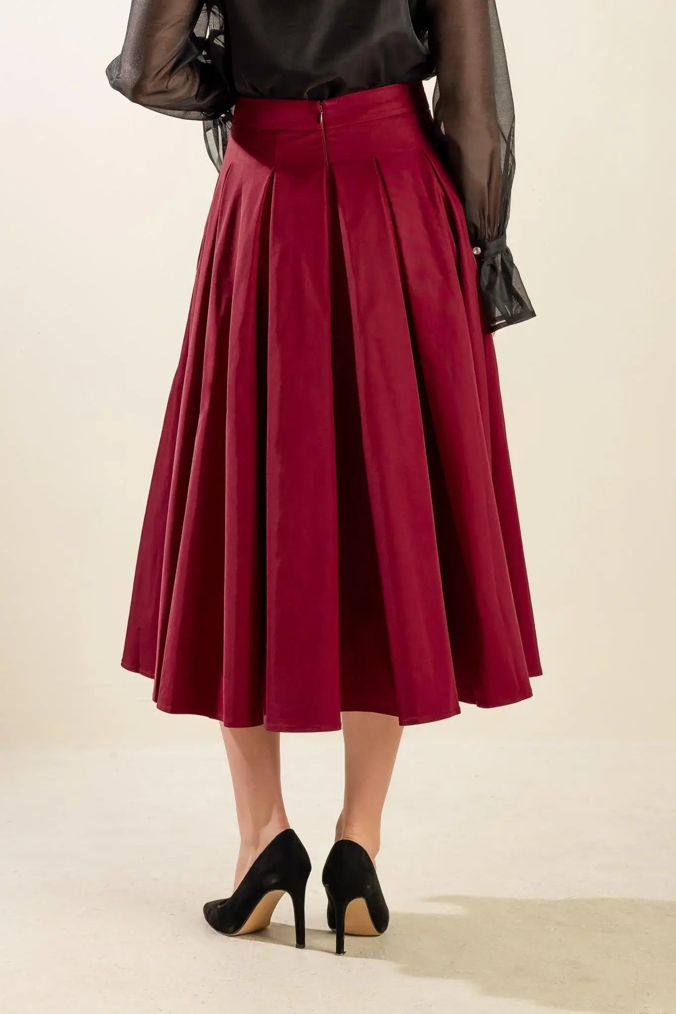 DANCE WITH DESTINY WOVEN MIDI SKIRT - Flying Tomato - Flyclothing LLC