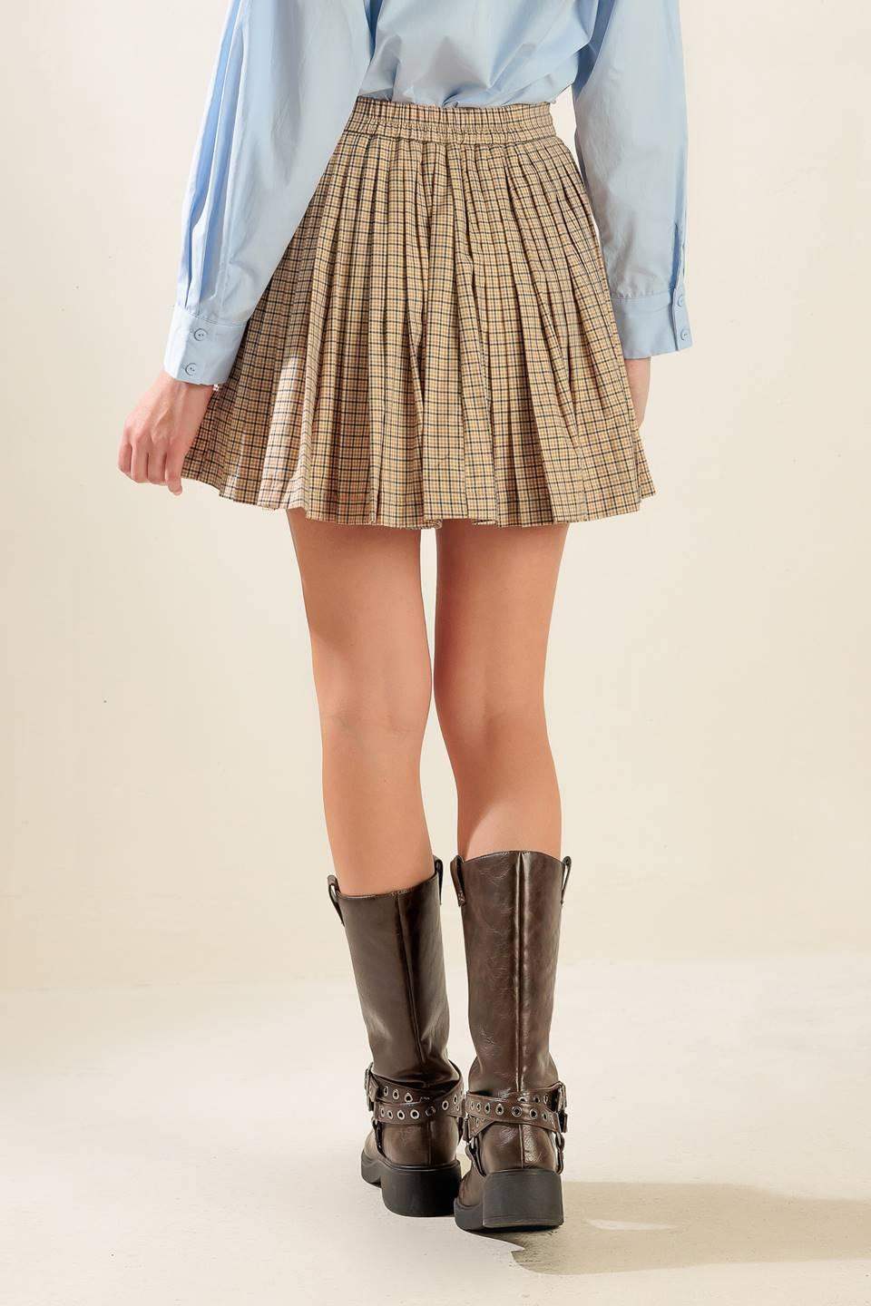 IN MY MEMORIES WOVEN PLAID MINI SKIRT - Flying Tomato - Flyclothing LLC