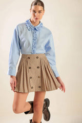 IN MY MEMORIES WOVEN PLAID MINI SKIRT - Flying Tomato - Flyclothing LLC