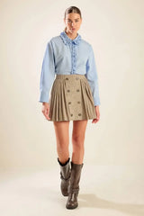 IN MY MEMORIES WOVEN PLAID MINI SKIRT - Flying Tomato - Flyclothing LLC