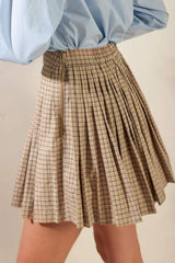 IN MY MEMORIES WOVEN PLAID MINI SKIRT - Flying Tomato - Flyclothing LLC