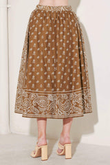 THE MORE THE MERRIER WOVEN FULL MIDI SKIRT - Flying Tomato - Flyclothing LLC