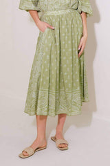 THE MORE THE MERRIER WOVEN FULL MIDI SKIRT - Flying Tomato - Flyclothing LLC
