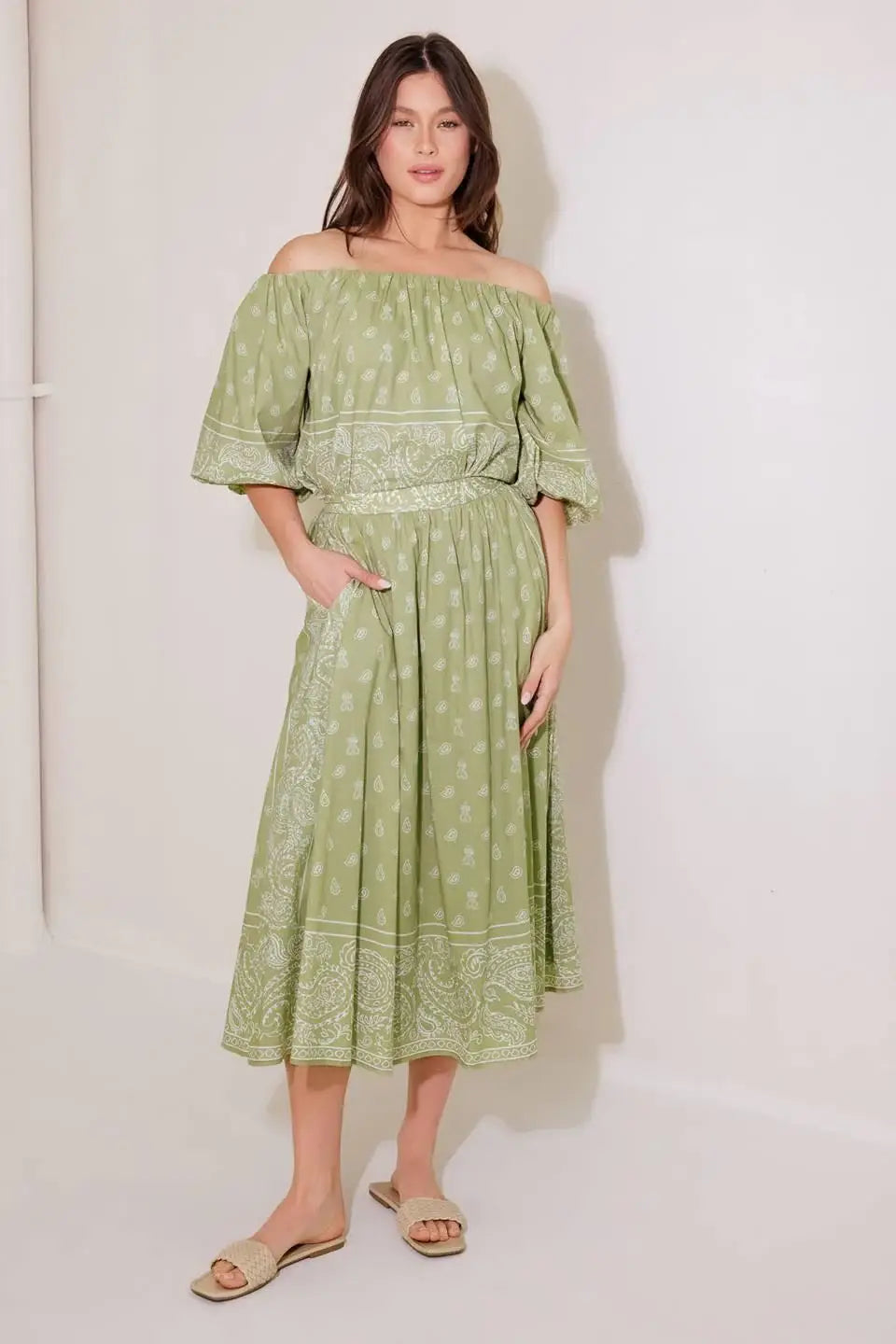 THE MORE THE MERRIER WOVEN FULL MIDI SKIRT - Flying Tomato - Flyclothing LLC