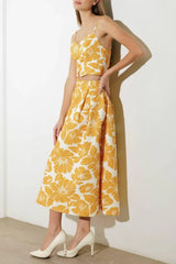 PLAIN OPTIMISM WOVEN MIDI SKIRT - Flying Tomato - Flyclothing LLC