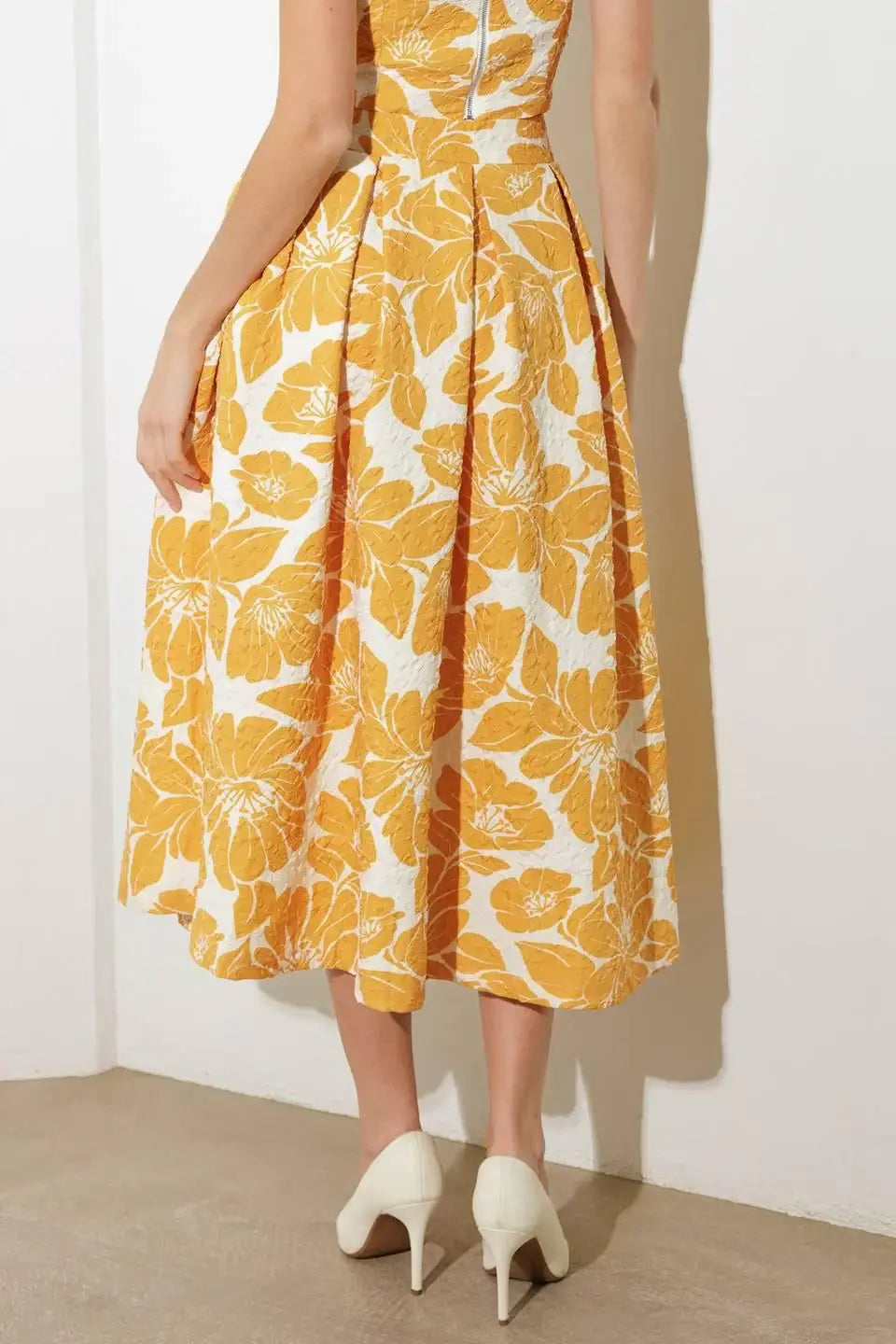 PLAIN OPTIMISM WOVEN MIDI SKIRT - Flying Tomato - Flyclothing LLC