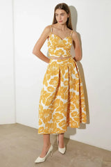 PLAIN OPTIMISM WOVEN MIDI SKIRT - Flying Tomato - Flyclothing LLC
