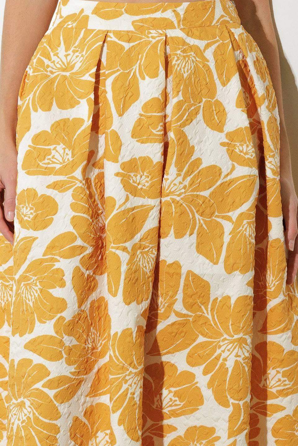 PLAIN OPTIMISM WOVEN MIDI SKIRT - Flying Tomato - Flyclothing LLC