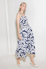 PLAIN OPTIMISM NAVY WOVEN MIDI SKIRT - Flying Tomato - Flyclothing LLC
