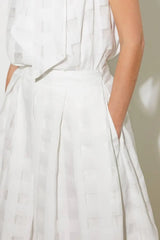 LIVE FOR US WHITE ORGANZA MIDI SKIRT - Flying Tomato - Flyclothing LLC