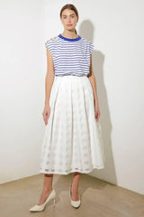 LIVE FOR US WHITE ORGANZA MIDI SKIRT - Flying Tomato - Flyclothing LLC
