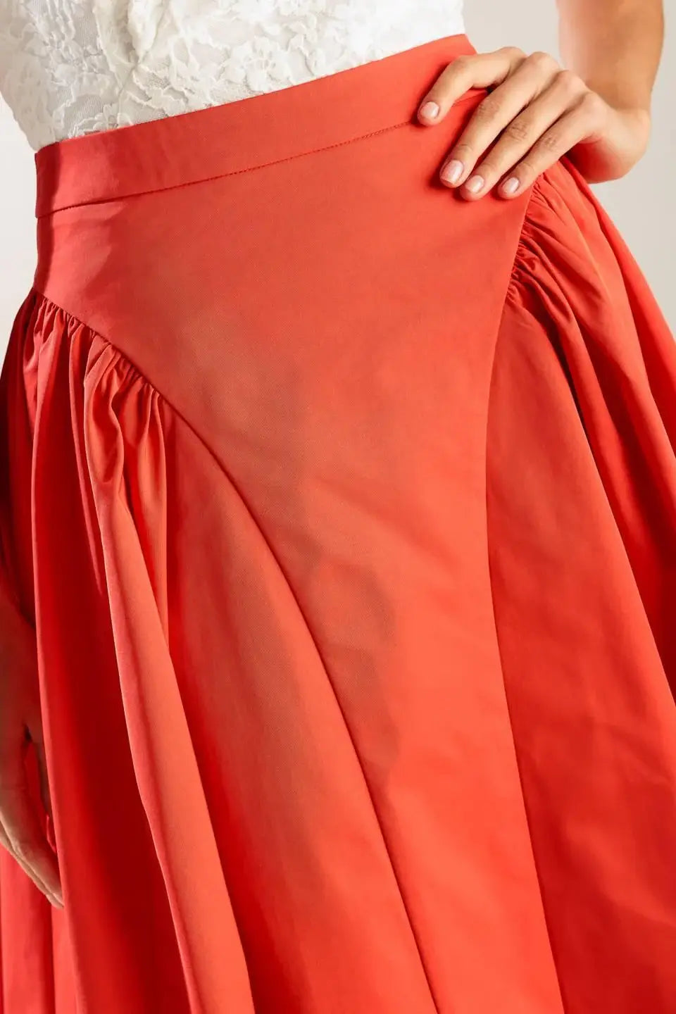 LUNCH WITH THE GIRLS WOVEN FULL MIDI SKIRT - Flying Tomato - Flyclothing LLC