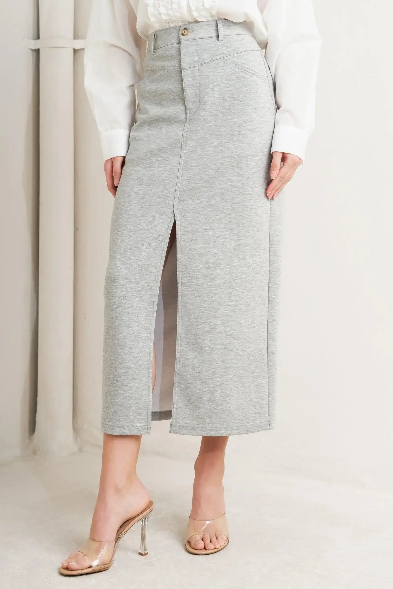 LOVELY BY NATURE KNIT MIDI SKIRT - Flying Tomato - Flyclothing LLC