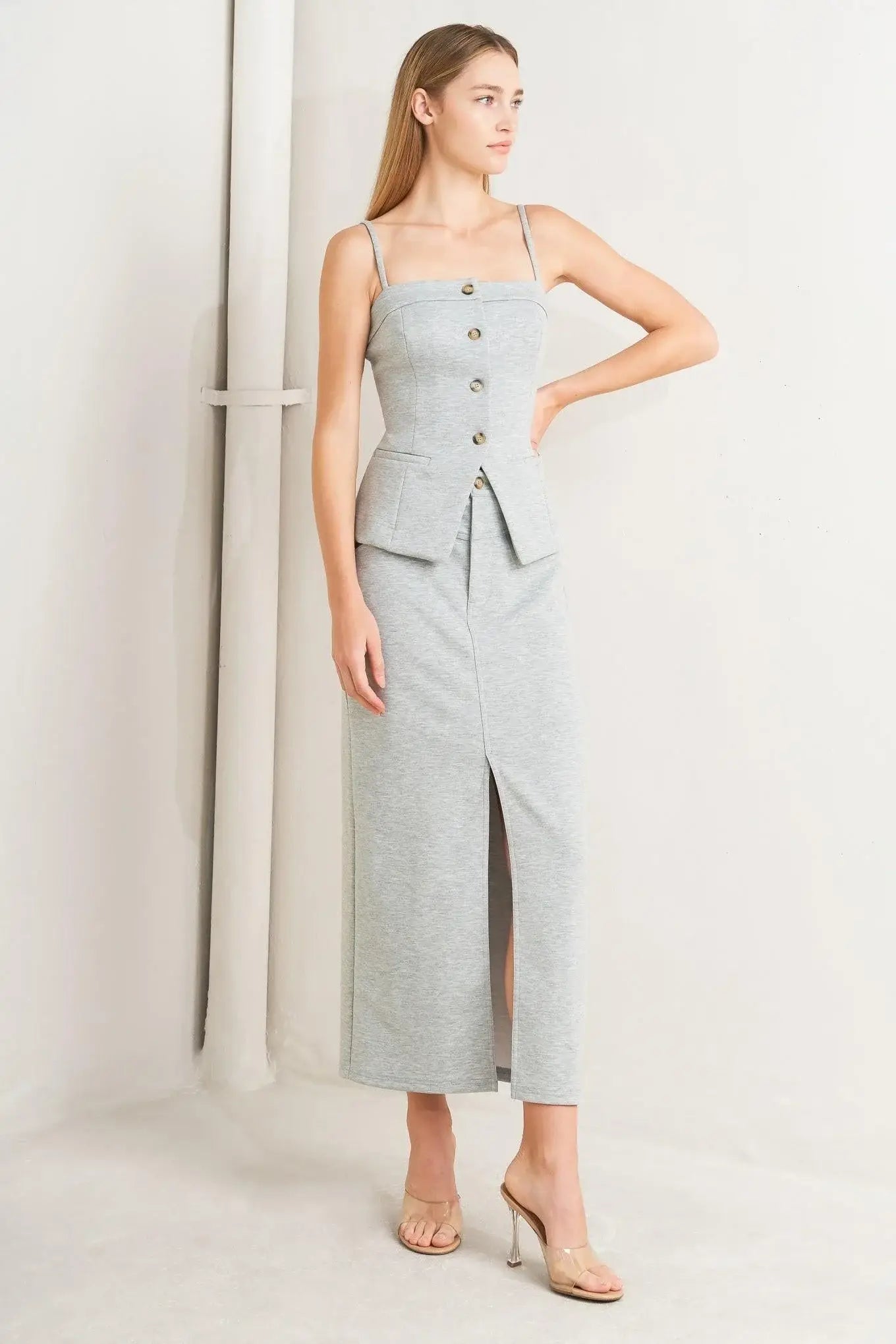 LOVELY BY NATURE KNIT MIDI SKIRT - Flying Tomato - Flyclothing LLC