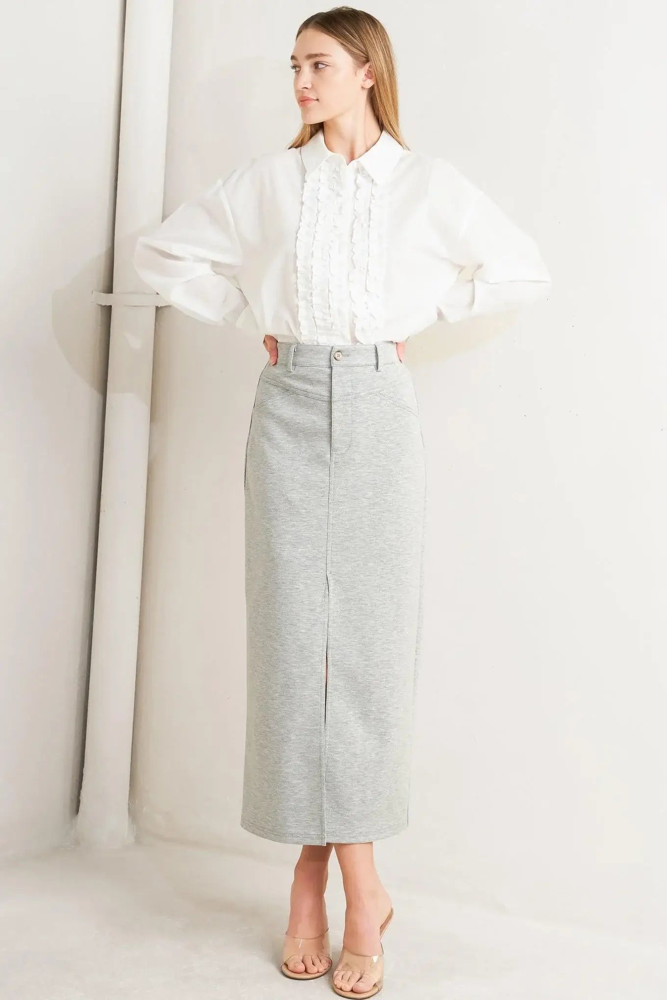 LOVELY BY NATURE KNIT MIDI SKIRT - Flying Tomato - Flyclothing LLC